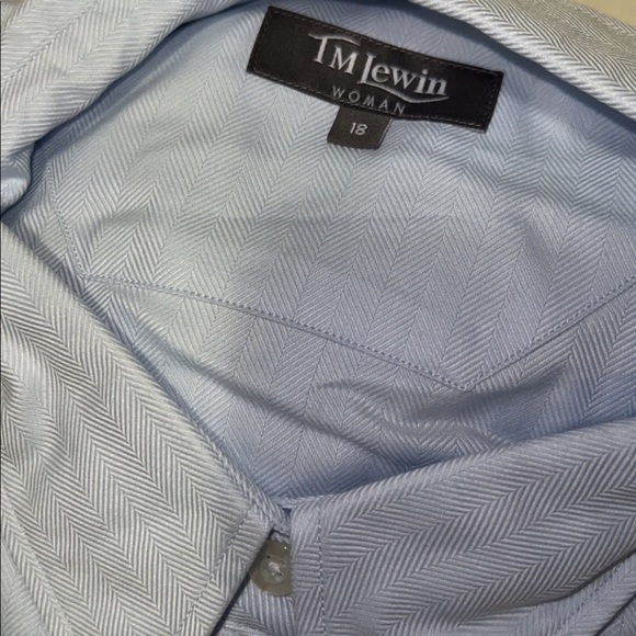 TM Lewin Blue Button-Down Shirt - UK Size 18; US 16 - Picture 3 of 3